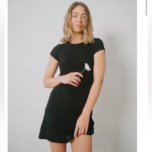 Ozma Mini Tee Dress Black Medium